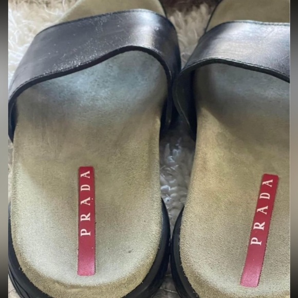 Prada Black Slide Sandals - Picture 2 of 5